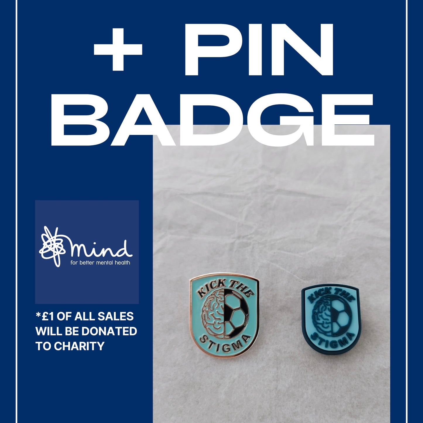 Kick the Stigma – Limited Edition Croc Charm & Enamel Pin Badge