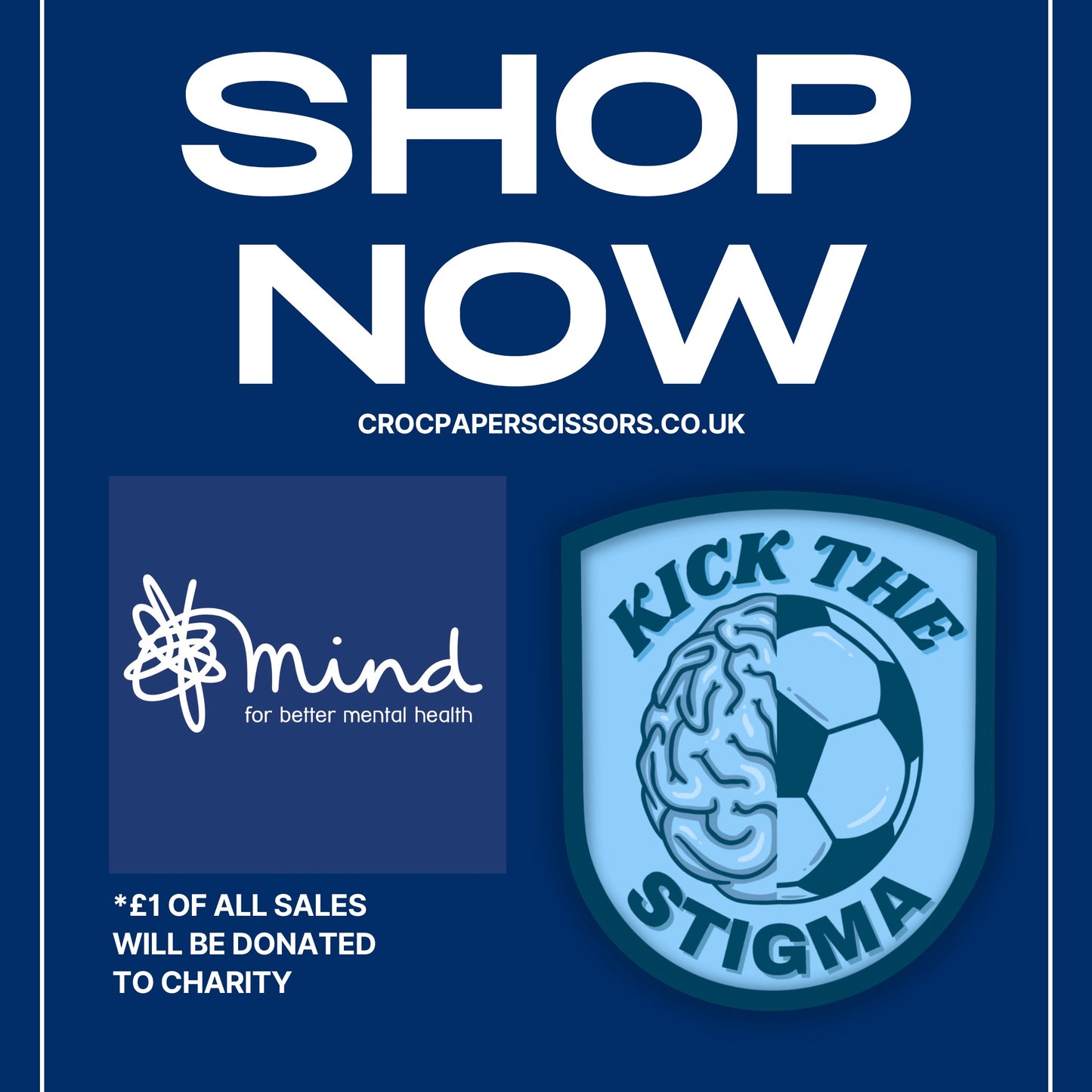 “Kick The Stigma” | Pin Badge + Croc Charm