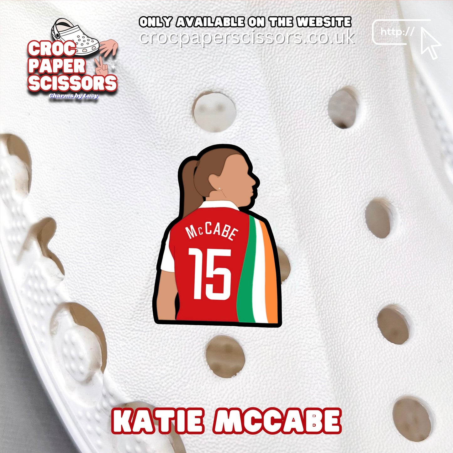 Arsenal Women Shoe Croc Charms (McCabe, Miedema + Lotte)