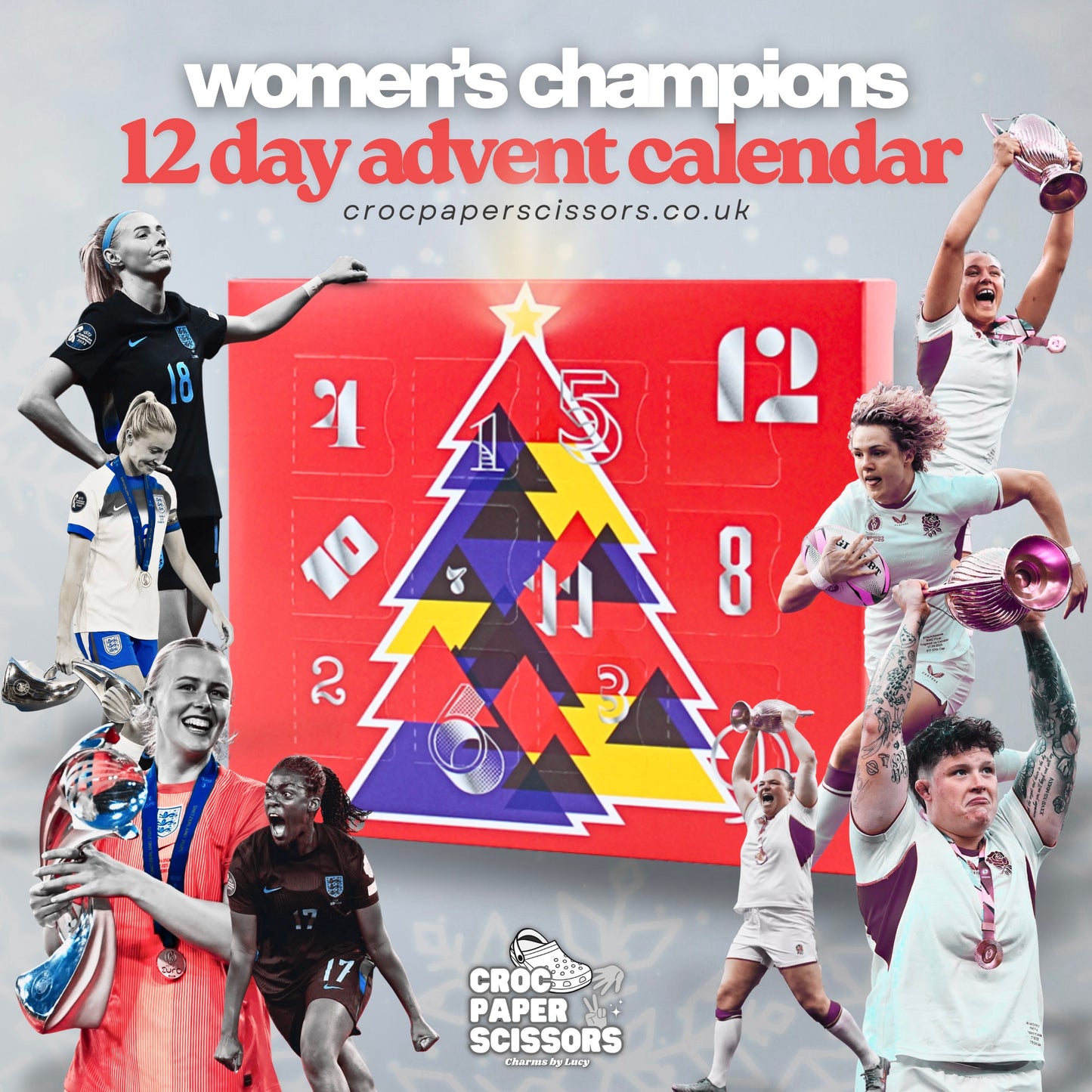 “Women’s Champions” 12 Day Advent Calendar / Lionesses x Red Roses / + FREE poster