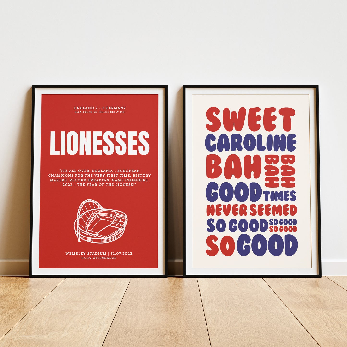 Lionesses “European Champions” Print | UNFRAMED